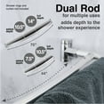 thumbnail image 3 of Double Curved Chrome Shower Curtain Rod Wall Mounted Adjustable 44 to 70 inches, 3 of 11