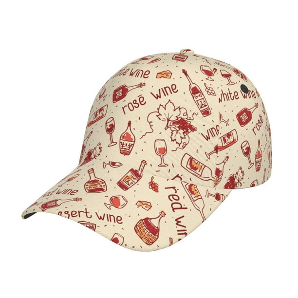 Balery Red Wine Gorra de béisbol de tamaño ajustable para correr, entrenar y actividades al aire libre. Gorra de papá para todas las estaciones.