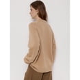 thumbnail image 4 of Suéteres de Gran Tamaño para Mujer, Conjuntos de Otoño 2025, Cuello Redondo, Mangas Largas, Jerseys de Punto A . Color Camello L, 4 of 8