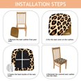 thumbnail image 4 of Classic Leopard Print Seat Covers for Dining Room Chairs Set Of 4,Stretch Printed Washable Chair Seat Cover with Elastic Ties and Button,Removable Waterproof Couch Cushion Covers, 4 of 6
