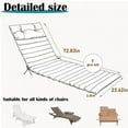 thumbnail image 2 of 2pcs Outdoor Chaise Lounge Cushions, Waterproof Patio Foldable Chair Cushion for Garden Pool, 73 x 24in Sun Lounger Cushions for Outdoor Furniture（Sky blue）, 2 of 6
