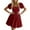 Red, variant on Summer Dresses for Women Solid Color Square Neck Short Puff Sleeve A Line Casual Dress Beachwear,Red,M