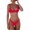 Red, variant on Womens Bikini Sets Two Piece Push Padded Bra Bandage Bikini Swimsuit Swimwear Tummy Control Bathing Suits S
