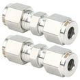 thumbnail image 4 of Stainless Steel Compression Fitting,2Pcs 316 Stainless Steel Double Ferrule Reducer Straight Compression Tube Fitting Convenient Use, 4 of 8