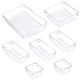 thumbnail image 1 of Caja De Almacenamiento De Plástico Transparente Apilable, Caja De Almacenamiento De Combinación Gratuita, Organizador De Cajones, Divisor De Escritorio Para Dormitorio, Cocina Y Oficina 7 Uds. Caja Cateissary HA017015-00, 1 of 7