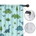 thumbnail image 4 of Blackout Kids Curtains,LightBlue Cartoon Dinosaurs NatureElements Pattern Childrens Insulated Curtains Set Of 2,Bedroom Essentials,Toddler Room Decor 42"x84", 4 of 5