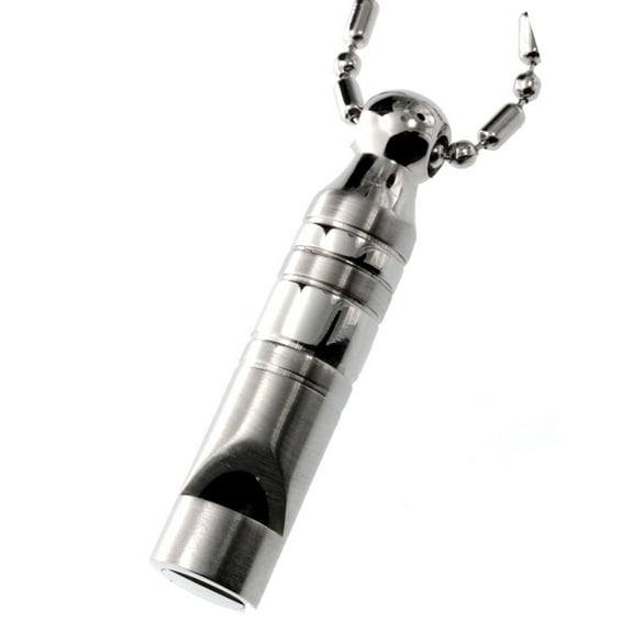 R.H. Jewelry Stainless Steel Pendant, Small Working Whistle