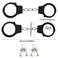 thumbnail image 2 of Wekvgz 2 pair of Black Handcuffs with Keys Metal Handcuffs Party Supplies Accessory Stage Party Props Pretend Play Handcuffs, 2 of 11