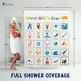 thumbnail image 5 of Eucatus 60" x 72" Funny, Bad ABC's Plastic Shower Curtain Set Includes Hardware, 5 of 8