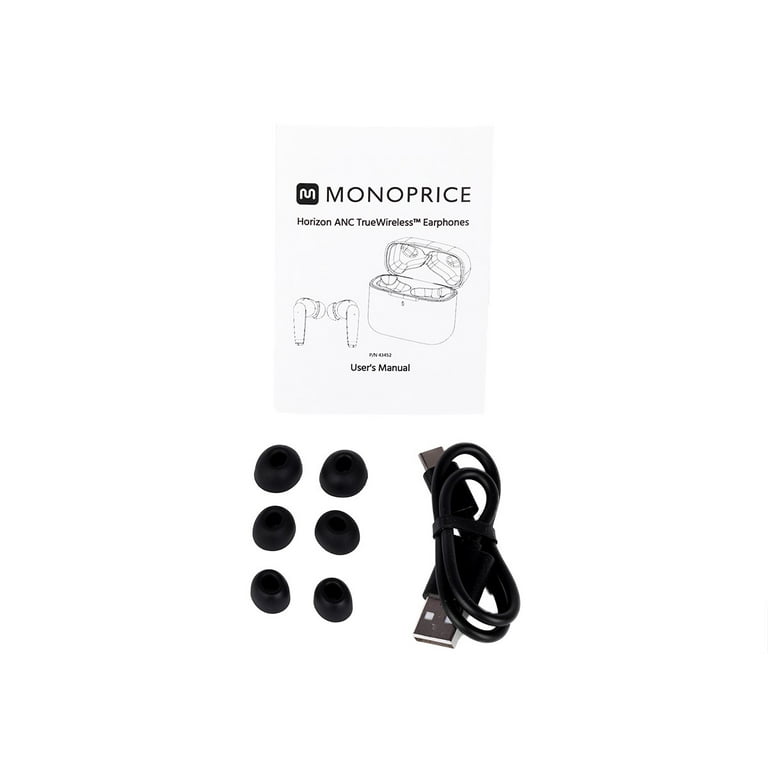 Monoprice Horizon True wireless earphones with mic in ear Bluetooth active noise canceling Walmart