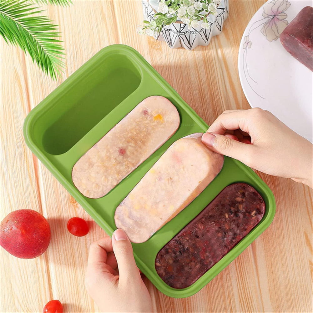 1-Cup Silicone Freezer Molds with Lid 4 Packs Soup Freezer Ice Cube Tray  For