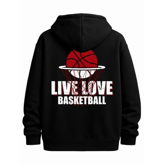 Basketball Love Hoodie graphic hoodies lover for men sweatshirts black Hooded Design, Comfortable Pullover christian y2k Classic Unisex Shirt Cotton tshirts