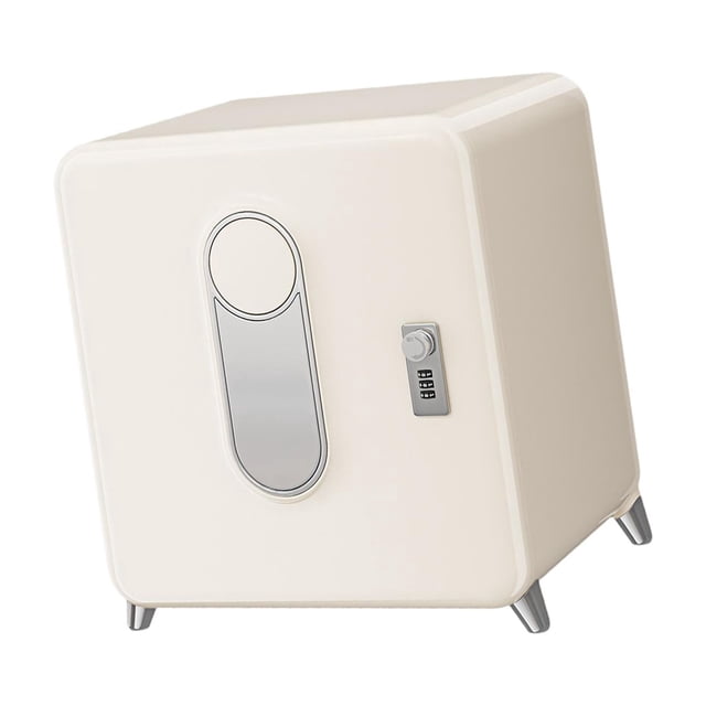 harayaa Combination Lock Box Lockable Storage Box Sturdy Office Supplies Multifunctional White