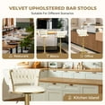 thumbnail image 7 of Hawsaiy Modern Velvet Bar Stools Set of 2, Adjustable Height Woven Back Bar Chairs with Footrest and Swivel for Kitchen Island & Dining Room, Beige, 7 of 7