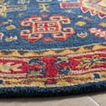 thumbnail image 4 of SAFAVIEH Heritage Yasim Geometric Wool Runner Rug, Navy/Red, 2'3" x 12', 4 of 6