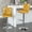 Gold, variant on Swivel Velvet Barstools Adjusatble Seat Height from 25-33 Inch,17.7inch base, Modern Upholstered Bar Stools with Backs Comfortable Tufted for Home Pub and Kitchen Island,Orange,Set of 2