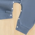 thumbnail image 5 of HCNTES Baby Boy Clothes Fall Winter Outfits Long Sleeve Striped Romper Cute Cartoon Jeans Overalls Pants Set(12-18 Months,b9-Blue), 5 of 7
