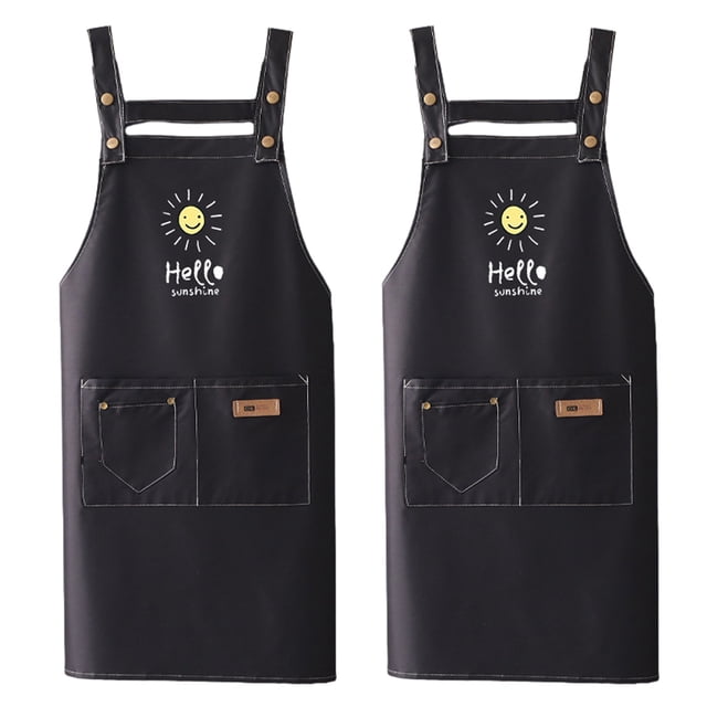 2 piezas de mono de PVC para mujer, nuevo delantal transpirable de manga larga, mono de cocina para el hogar, antiincrustante y resistente a la suciedad, mono de restaurante de moda, mono