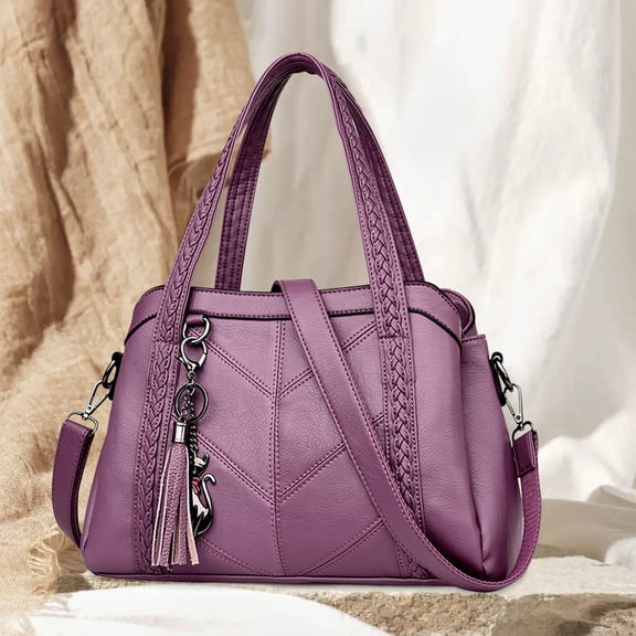 Konghyp Large Tote Bag for Women – Soft Leather Handbag with Crossbody Strap – High-Capacity Purses Ideal for Daily Use, Fashionable and Versatile for Every Occasion