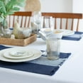 thumbnail image 4 of LR Home Bold Striped Navy Placemats ( Combo Set of 4 ), 4 of 6