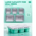 thumbnail image 2 of Caja de Snacks BiuLeon Snackle Acero Inoxidable 5 Compartimentos Verde, 2 of 7