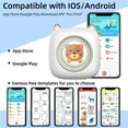 thumbnail image 3 of Label printer,Printer Bt 203dpi 1 Roll Thermal Journal Receipt Paper Thermal Printer Bt Roll Thermal Paper Handcraft List Notes Sticker With 1 Notes Journal Receipt Printer Portable Thermal Adhesive, 3 of 7