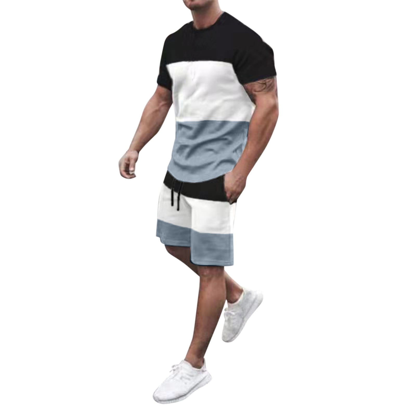 Summer Men's Short-Sleeved Shorts Suit Loose T-shirt Sports Style