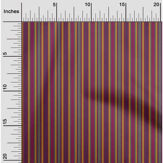oneOone Coton Tissu à Rayures Multicolores Tissu BTY 56 Pouces de Large