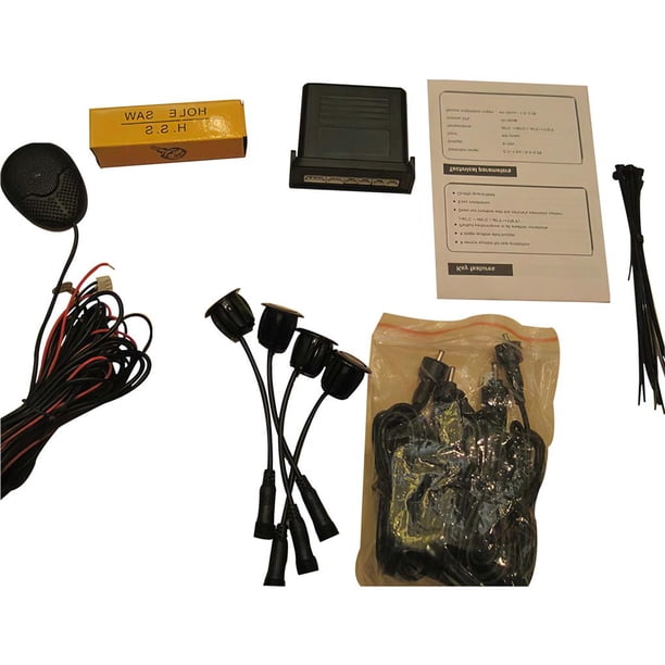 Scienceny Sistema de Sensor de marcha atrás para coche con pantalla de aparcamiento, Kit de aparcamiento de marcha atrás para coche con 4 Uds. De Sensor Automoción decorativa y accesorios Scienceny VI004182-00