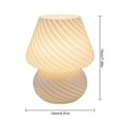thumbnail image 5 of 2023,3 Color mushroom Lamp Glass Table Bedside Striped Translucent Murano Vintage Style Light 26s, 5 of 5