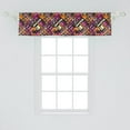 thumbnail image 2 of Ambesonne Grunge Window Valance, Modern Pattern with Creativity Theme Hand Painted Style Lines Vivid Colors, Curtain Valance for Kitchen Bedroom Decor with Rod Pocket, 54" X 12", Multicolor, 2 of 3