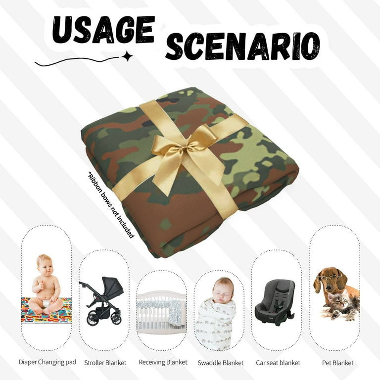 Newborn Baby Swaddle Blankets German Bundeswehr Flecktarn Camo Soft And Cozy Hat Headband Sets Walmart