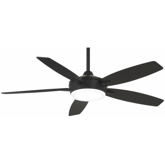 Led Ceiling Fan In Transitional Style 14.25 Inches Tall By 52 Inches Wide-Coal Finish-Coal Blade Color Minka Aire Fans F690l-Cl