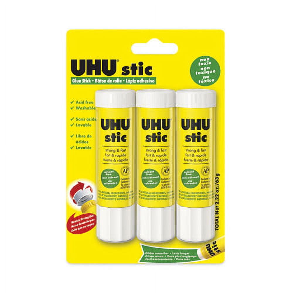 Stic Permanent Glue Stick, 0.74 Oz, Dries Clear | Bundle of 10 Each