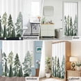 thumbnail image 6 of Pine Tree Forest Fabric Shower Curtain White Green Washable Shower Curtains for Bathroom, Waterproof Bath Curtain with Hooks Home Decor 72x72in, 6 of 8