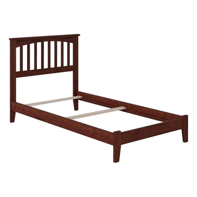 Mission Lit Plateforme en Bois Massif Simple TG, Noyer