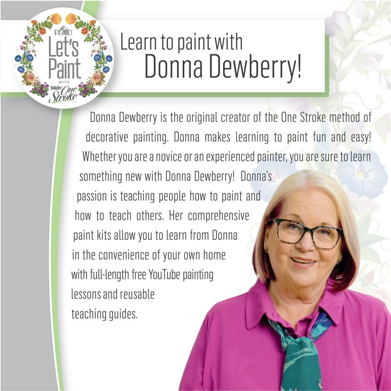 FolkArt One Stroke Donna Dewberry Flowers of The Month Let's Paint Kit