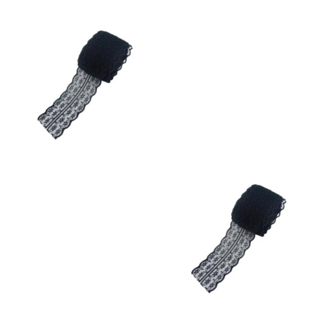 Matsuzay Hermosos diseños con cinta de encaje blanco: tela multifuncional y ampliamente utilizada que se siente cómoda negro negro 2Conjunto