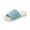 05#Blue, variant on Women's Soft Puffy Waffle Cotton Linen Indoor Slippers Open Toe Slide Design Quiet Cushioned Outsole Anti Skid Sweat Resistant Bedroom Footwear For Women