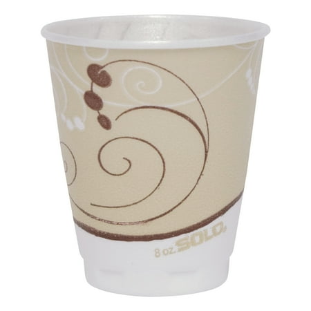 Solo Cup Company Trophy - Solo Cup Company Symphony Design 8 oz. Trophy Foam Hot/Cold Drink Cups, 300 count