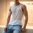 thumbnail image 2 of Gibobby Men Tank Tops Sleeveless Shirts Workout Athletic Muscle Mesh Gym Training Active Athletic Running Vest(XXL,White), 2 of 9