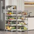 thumbnail image 2 of 2025 Pantry Cabinet Floor-Standing Kitchen Storage Rack, Compact Multi-Layer Organizer, Bathroom And Bedroom Storage, Model B, 2 of 5
