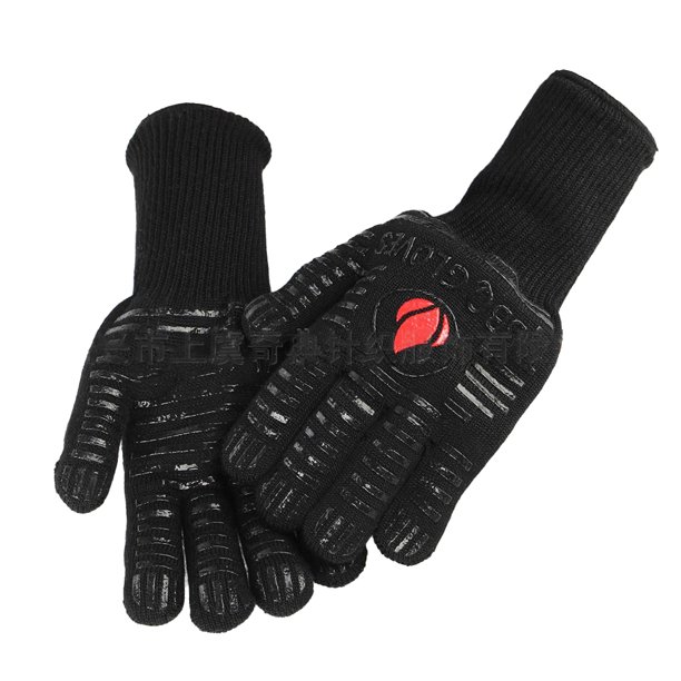 Guantes para barbacoa, resistentes al calor, guantes de horno de silicona resistentes al fuego con aislamiento para cocinar, asar a la parrilla MFZFUKR CPB-US-DYP262-12