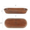 thumbnail image 4 of Large Wooden Dough Bowl - Dark Burnt Acacia Wood Dough Bowl - Handmade Decorative Bowls for Home Decor, Bathroom, Kitchen Counter, & More - Large Dough Bowl for Decor, Cosmetics, Keys, & More, 4 of 9