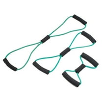 CanDo Bowtie tubing exerciser, full body set (1 ea: 14", 22", 30"), green