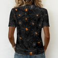 thumbnail image 5 of Trgacdwlo Halloween Shirts for Women 2026 Retro Ghost Halloween Pumpkin Fall Short Sleeve Tops for Women Funny Pumpkin Graphic Pullover for Women, 5 of 5