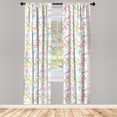thumbnail image 3 of Ambesonne Dragonfly Curtains, Insects Wings, Pair of 28"x95", Multicolor, 3 of 5