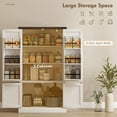 thumbnail image 4 of HOMCOM Pantry Cabinet, Kitchen Storage Cabinet with 6 Door Racks, White, 4 of 10