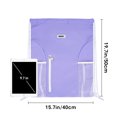 thumbnail image 6 of WANDF Drawstring Backpack with Mesh Pockets,Drawstring Bag for Women,Waterproof Sports Gym Bag ,Large Athletic Sackpack for Beach,Swimming, Cycling(Purple), 6 of 9