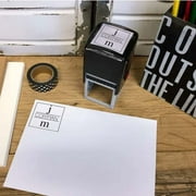 Personalized Square Self Inking Rubber Stamp - Initials simple